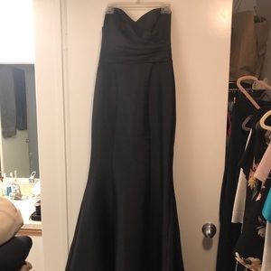 David’s bridal bridesmaid gown, black, size 8